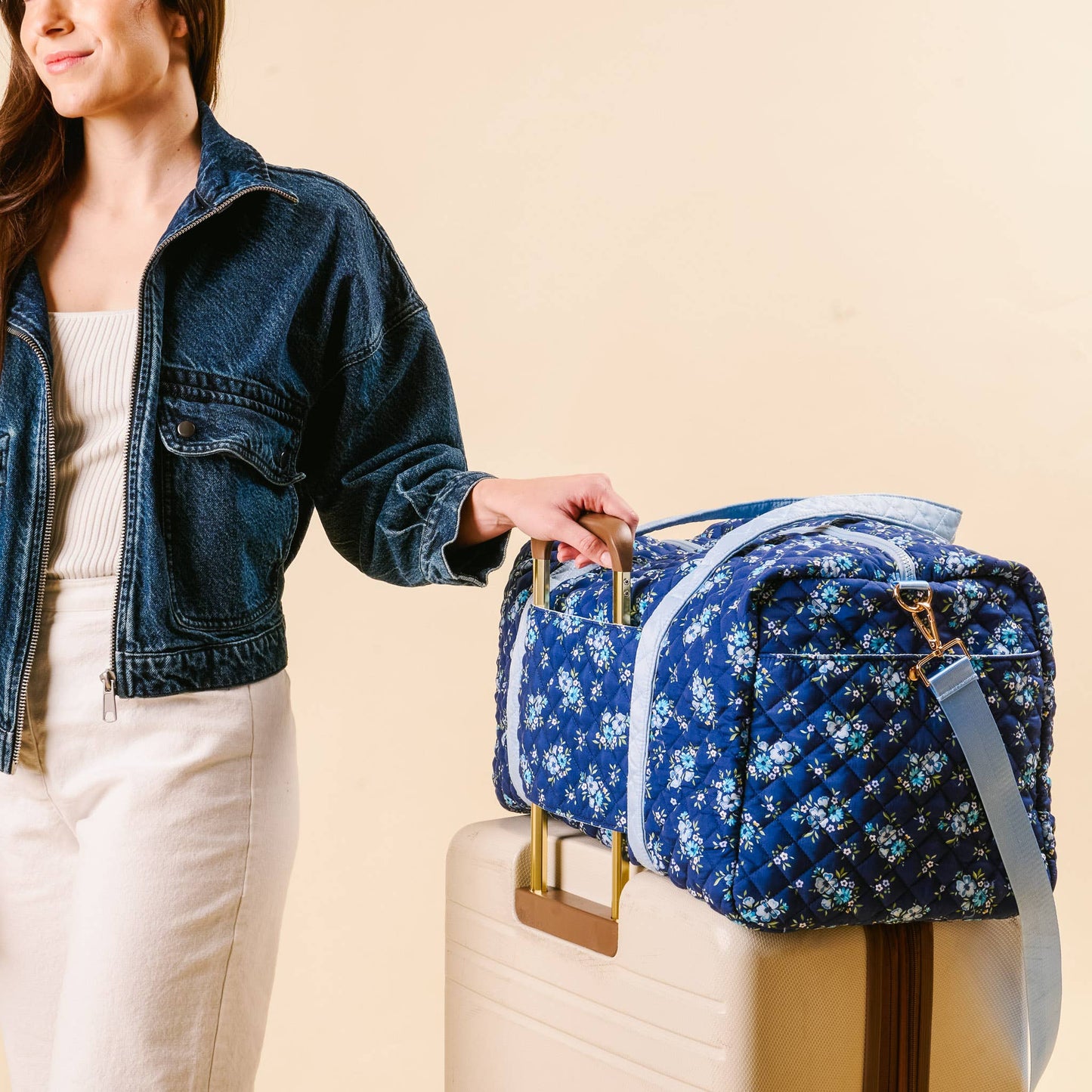 Quilted Weekender Dark Blue