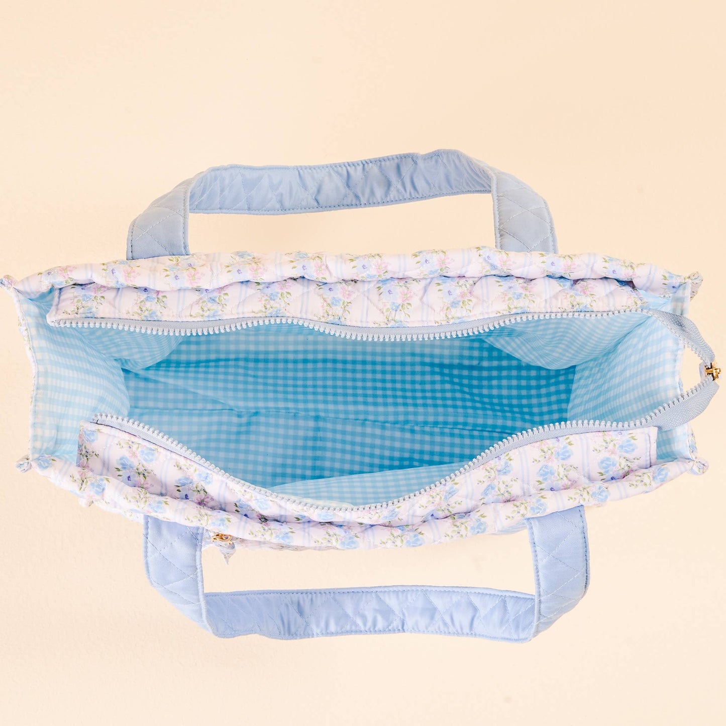 Quilted Tote Petal Parade Blue