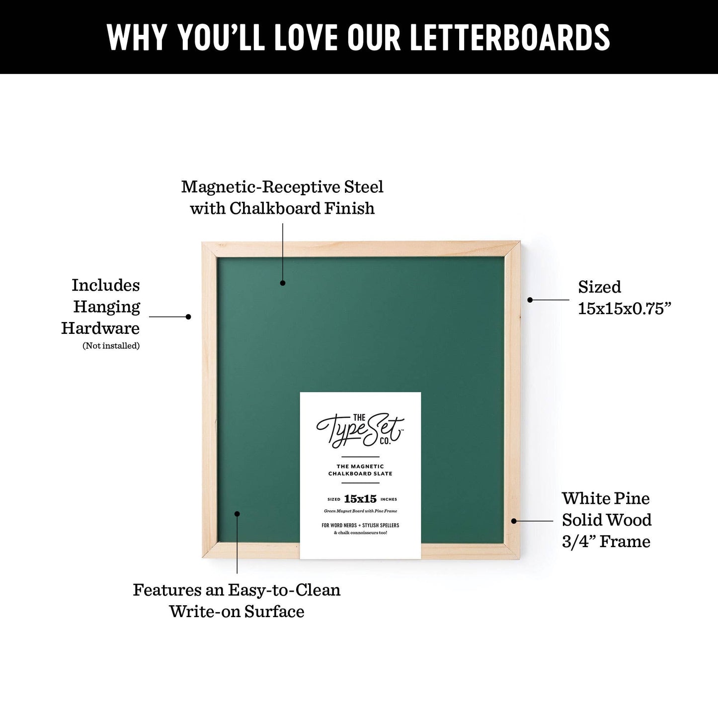 Green Magnetic Chalkboard