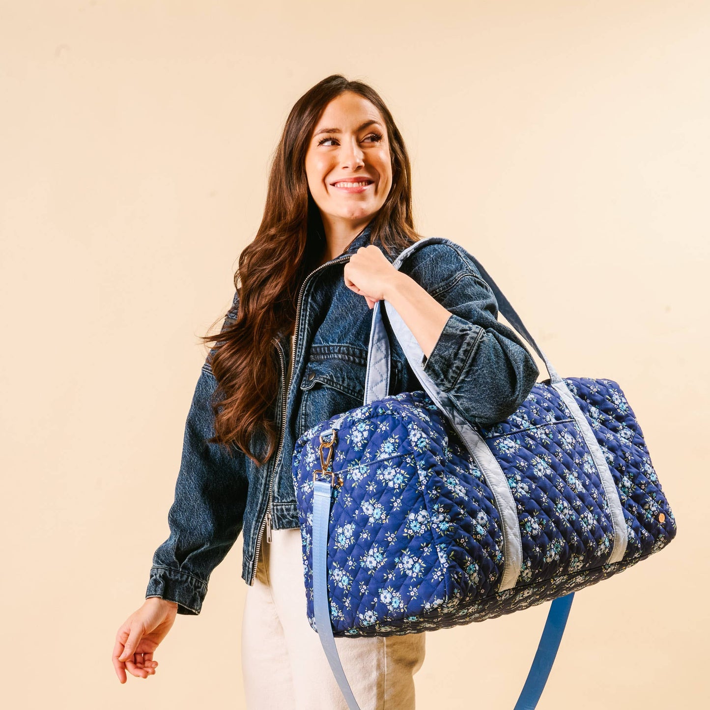 Quilted Weekender Dark Blue