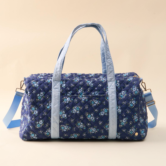 Quilted Weekender Dark Blue