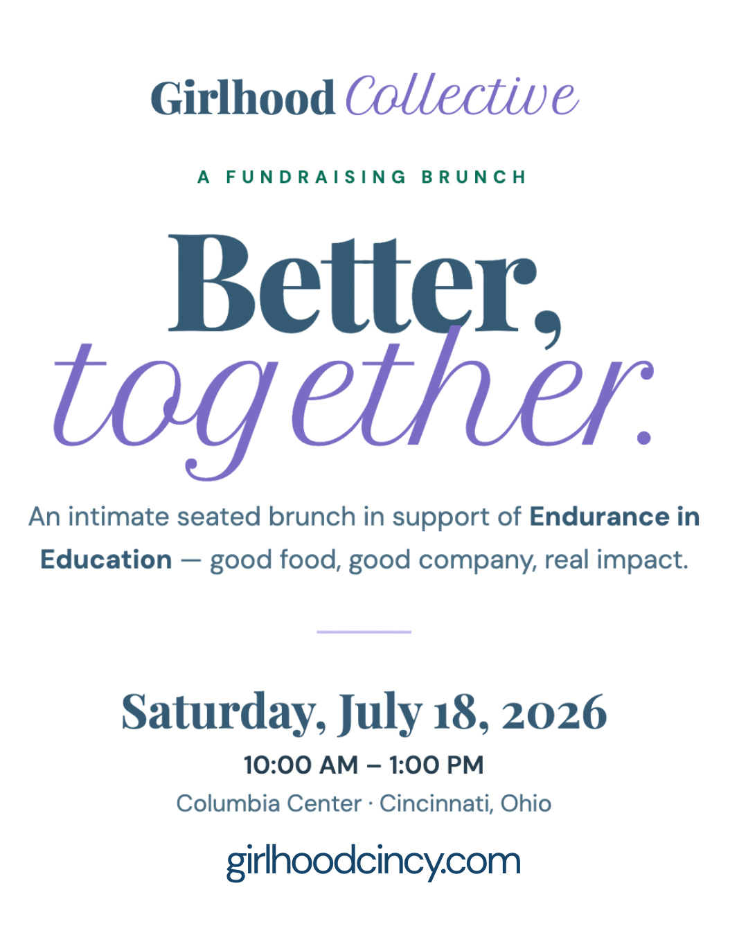 Better Together Brunch Raffle Tickets 5 for $20