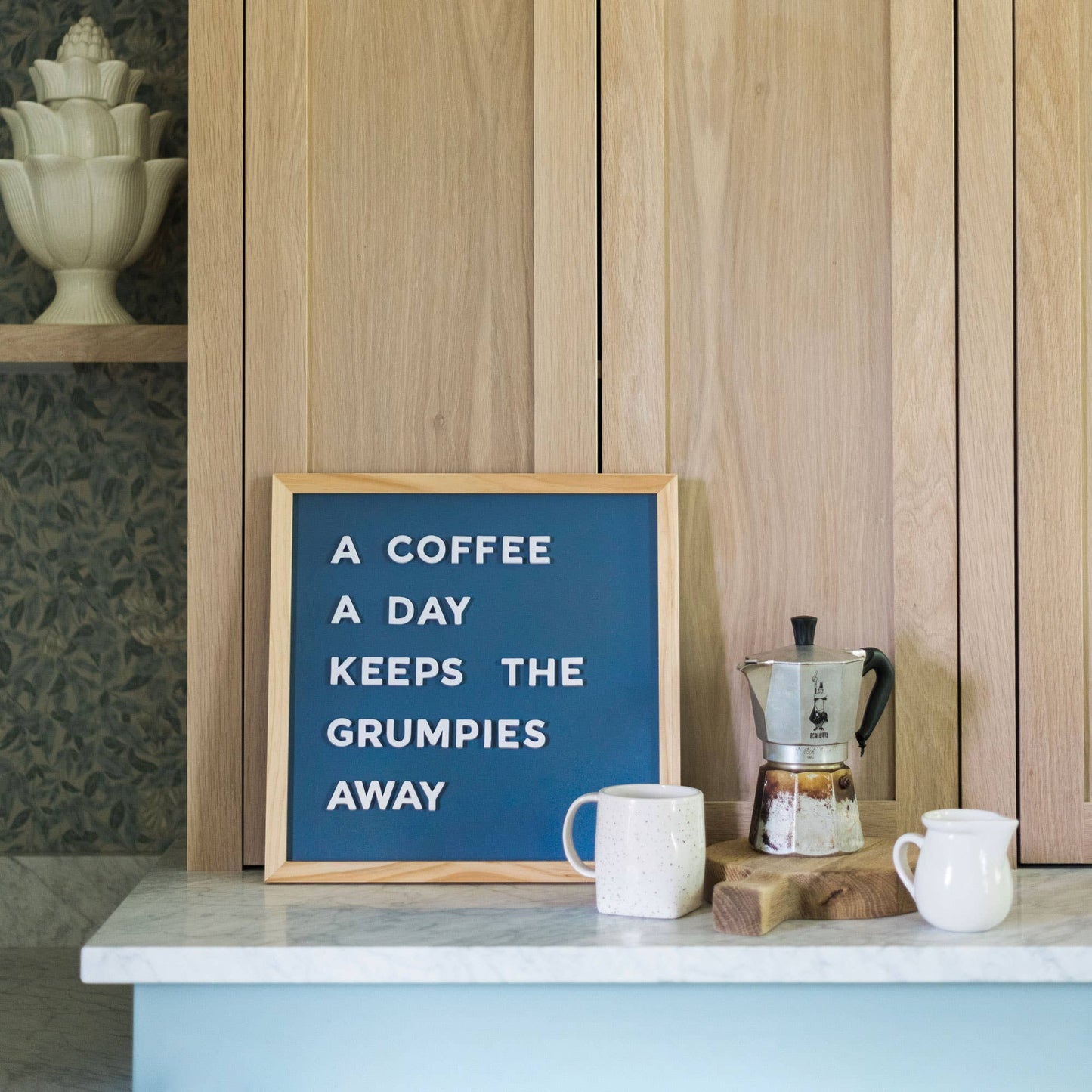 Navy Blue Magnetic Chalkboard